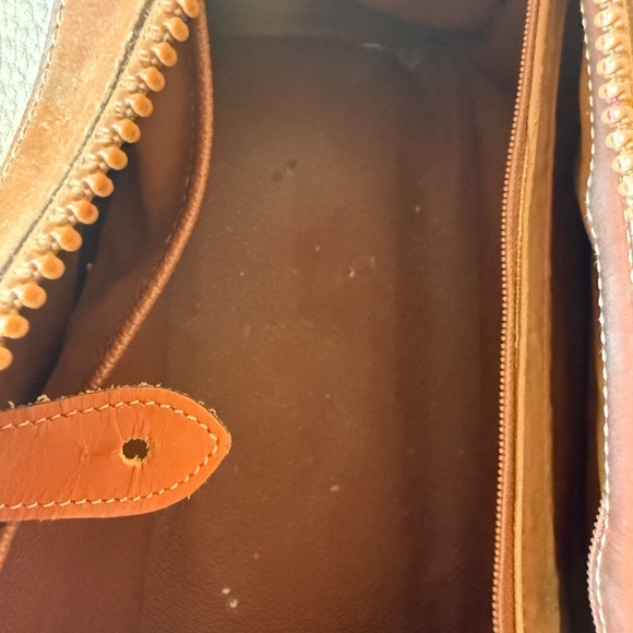 DOONEY & BOURKE USA AWL Zip Satchel Purse Doctor Bag Tote Cream /British Tan - Picture 12 of 12